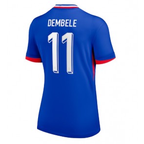 Frankrike Ousmane Dembele #11 Hemmatröja Dam EM 2024 Kortärmad