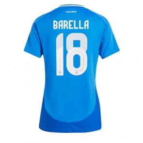 Italien Nicolo Barella #18 Hemmatröja Dam EM 2024 Kortärmad