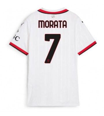 AC Milan Alvaro Morata #7 Bortatröja Dam 2024-25 Kortärmad