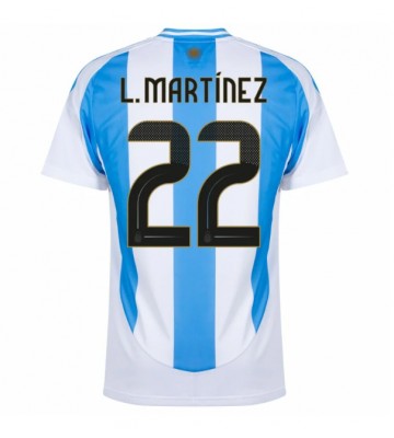 Argentina Lautaro Martinez #22 Hemmatröja Copa America 2024 Kortärmad