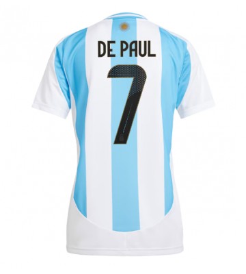 Argentina Rodrigo De Paul #7 Hemmatröja Dam Copa America 2024 Kortärmad