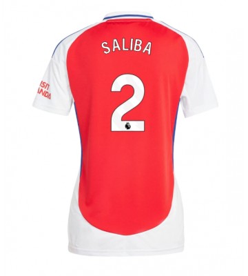 Arsenal William Saliba #2 Hemmatröja Dam 2024-25 Kortärmad