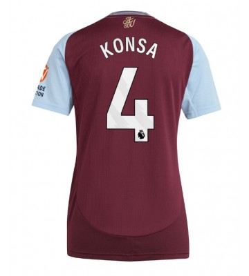 Aston Villa Ezri Konsa #4 Hemmatröja Dam 2024-25 Kortärmad