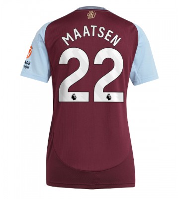 Aston Villa Ian Maatsen #22 Hemmatröja Dam 2024-25 Kortärmad