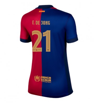 Barcelona Frenkie de Jong #21 Hemmatröja Dam 2024-25 Kortärmad