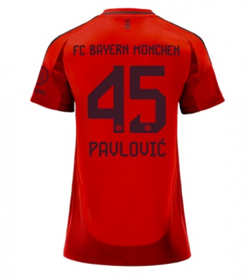 Bayern Munich Aleksandar Pavlovic #45 Hemmatröja Dam 2024-25 Kortärmad