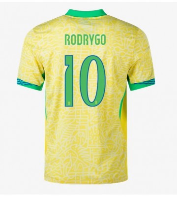 Brasilien Rodrygo Goes #10 Hemmatröja Copa America 2024 Kortärmad