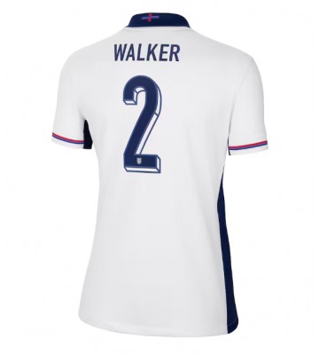 England Kyle Walker #2 Hemmatröja Dam EM 2024 Kortärmad