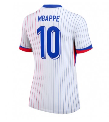 Frankrike Kylian Mbappe #10 Bortatröja Dam EM 2024 Kortärmad