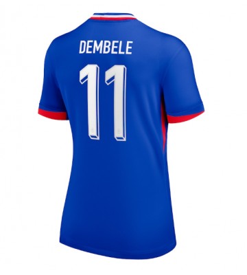 Frankrike Ousmane Dembele #11 Hemmatröja Dam EM 2024 Kortärmad