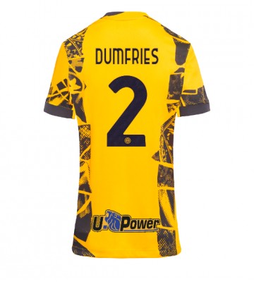 Inter Milan Denzel Dumfries #2 Tredje Tröja Dam 2024-25 Kortärmad