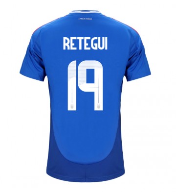 Italien Mateo Retegui #19 Hemmatröja EM 2024 Kortärmad