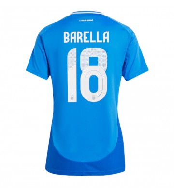 Italien Nicolo Barella #18 Hemmatröja Dam EM 2024 Kortärmad