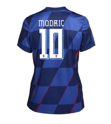 Kroatien Luka Modric #10 Bortatröja Dam EM 2024 Kortärmad