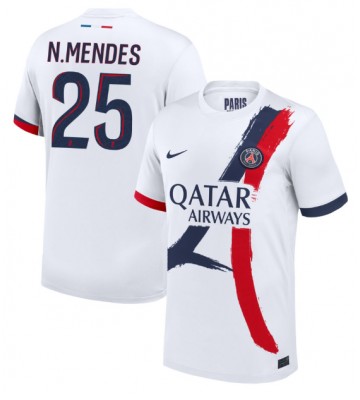 Paris Saint-Germain Nuno Mendes #25 Bortatröja 2024-25 Kortärmad