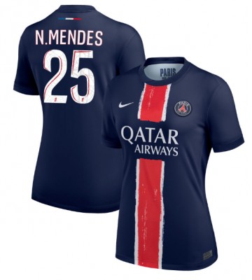 Paris Saint-Germain Nuno Mendes #25 Hemmatröja Dam 2024-25 Kortärmad