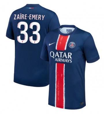 Paris Saint-Germain Warren Zaire-Emery #33 Hemmatröja 2024-25 Kortärmad