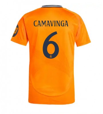 Real Madrid Eduardo Camavinga #6 Bortatröja 2024-25 Kortärmad