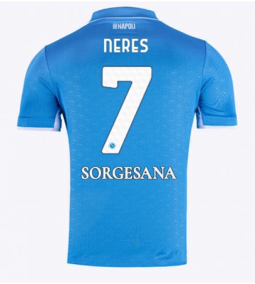 SSC Napoli David Neres #7 Hemmatröja 2024-25 Kortärmad